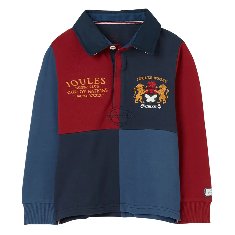 Joules Boys Union Rugby Shirt - French Navy